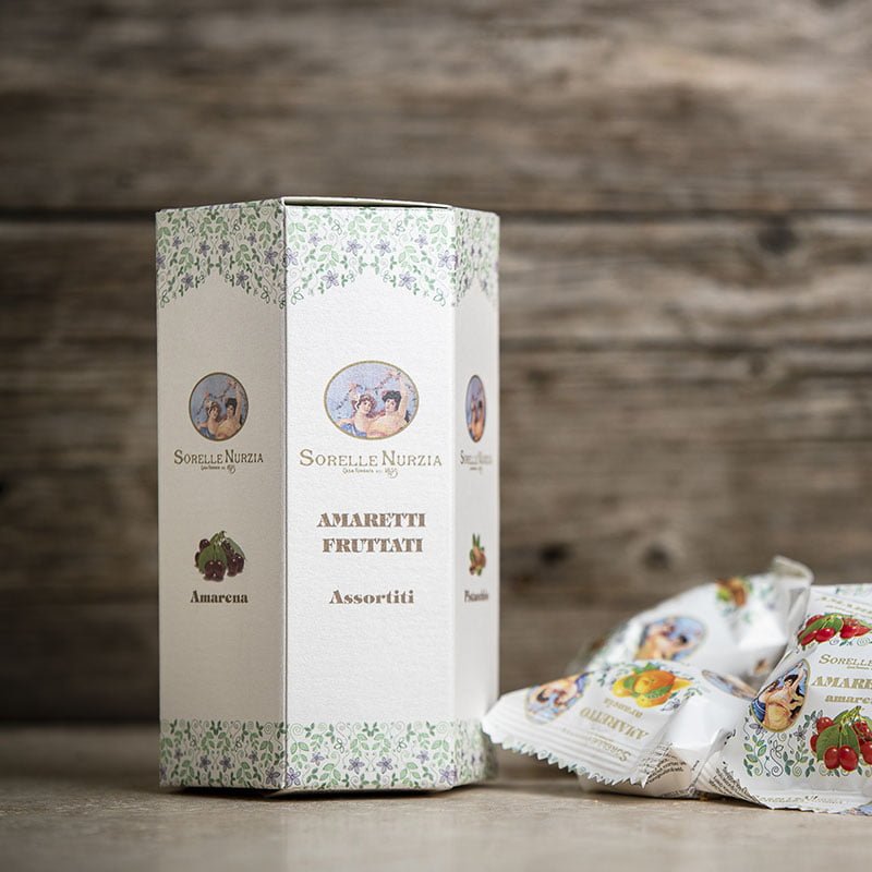 AMARETTO FRUTTATO – SCATOLA ESAGONALE DA 160G