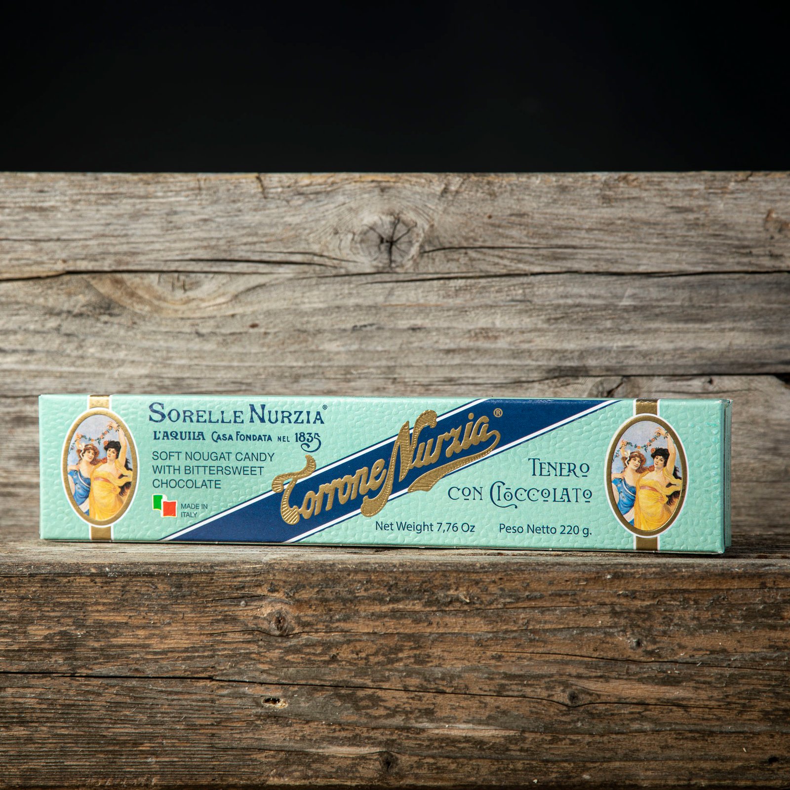 TORRONE TENERO AL CIOCCOLATO FONDENTE EXTRA – STECCA DA 220g