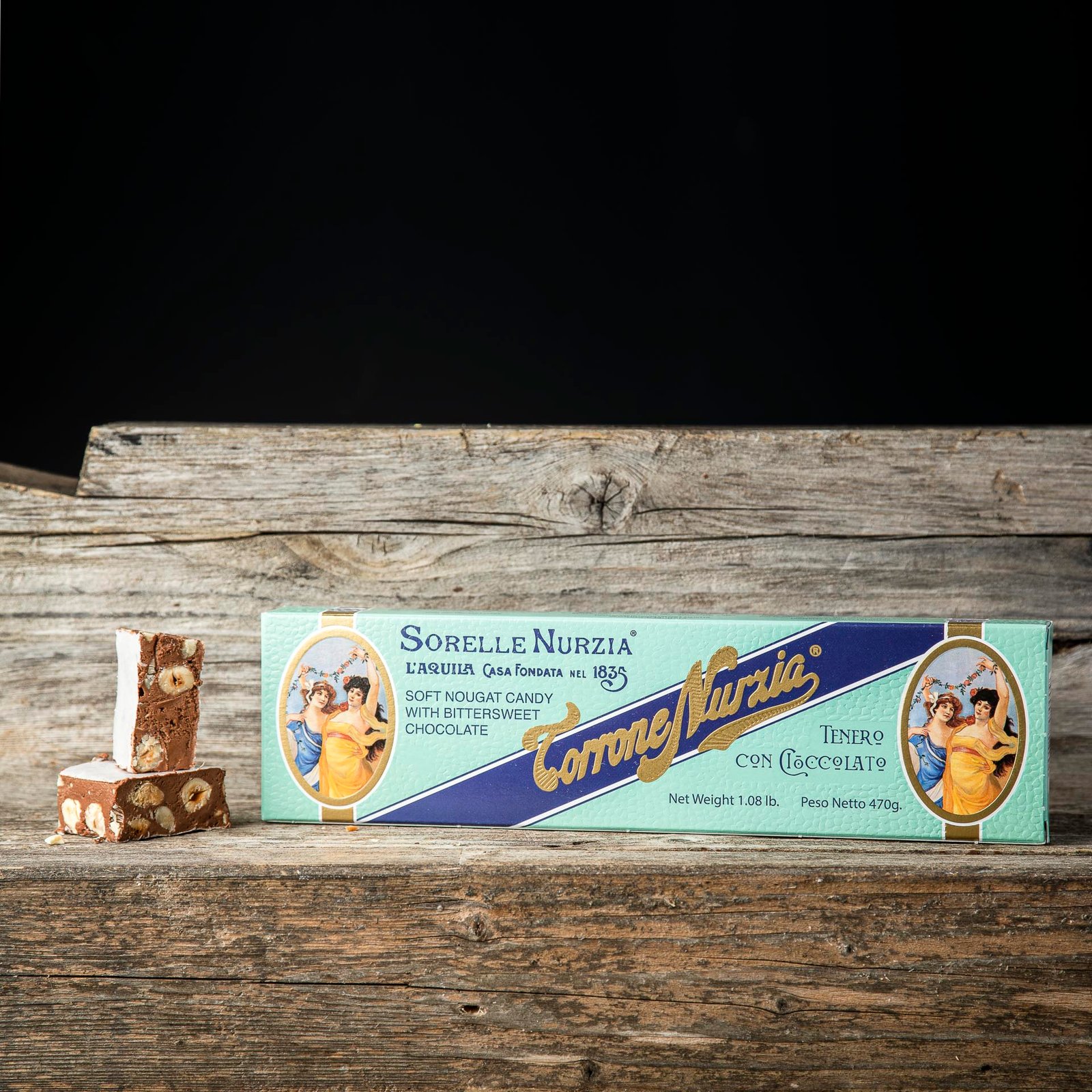 TORRONE TENERO AL CIOCCOLATO FONDENTE EXTRA – STECCA DA 470g