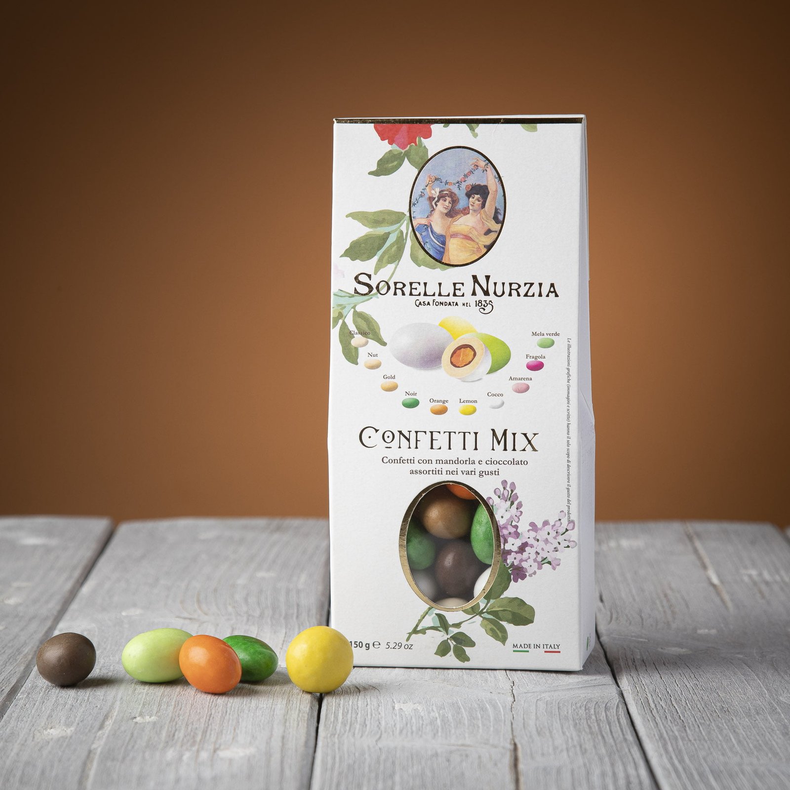 CONFETTI CON MANDORLE E CIOCCOLATO GUSTI ASSORTITI – CONFEZIONE DA 150g