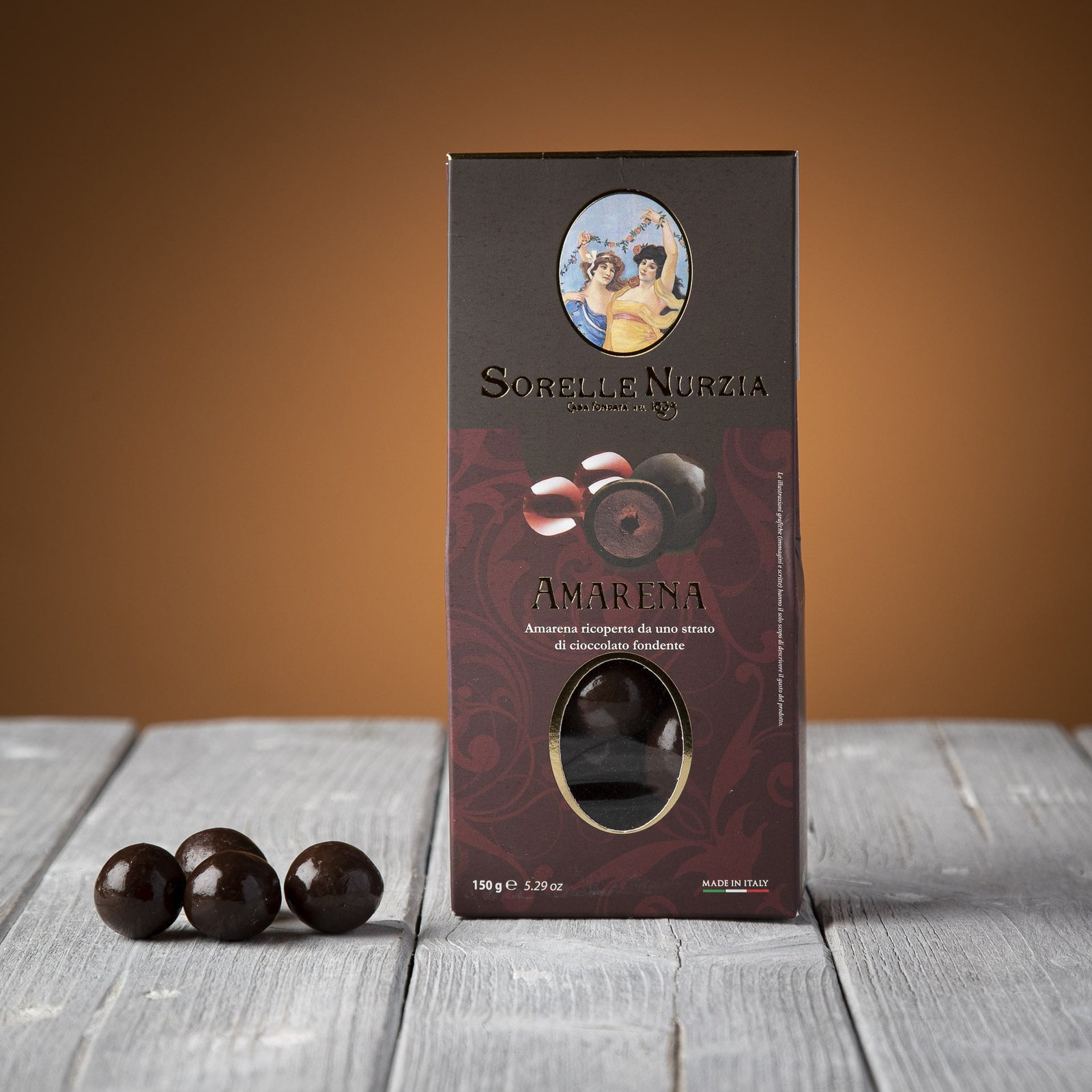 AMARENA RICOPERTA DI CIOCCOLATO FONDENTE – CONFEZIONE DA 150g